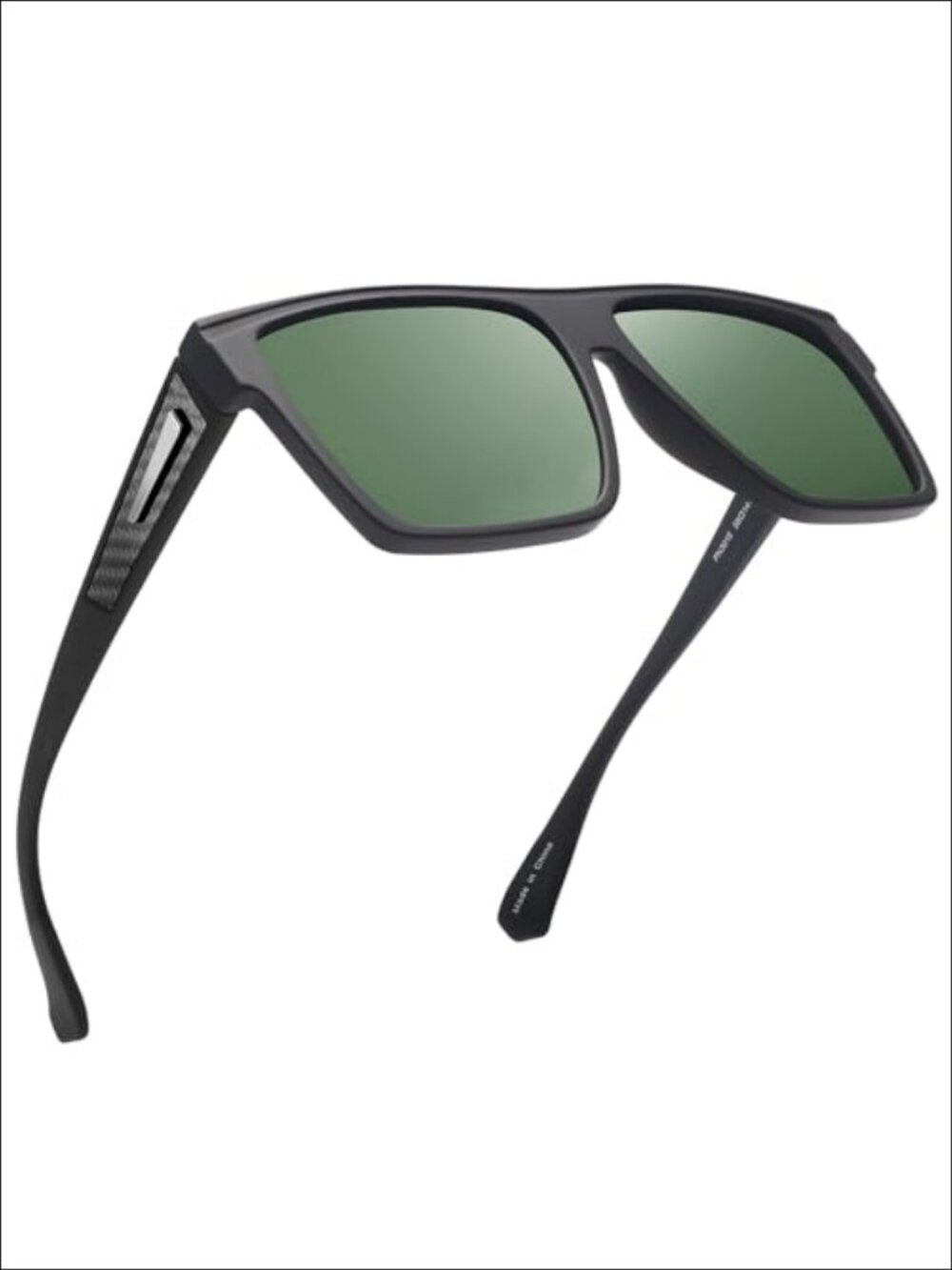 Retro Polarized Sunglasses UV400 Square Flat Top Driving Fishing Hiking Golf